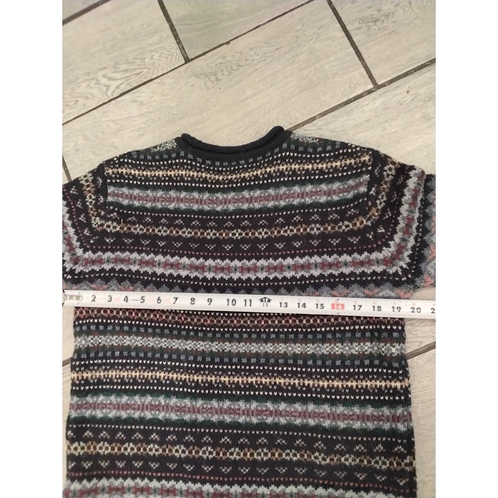 Eddie Bauer Vintage 100% Wool Fair Isle Sweater Womens XS  Multi Knit Pullover - Picture 5 of 6